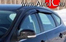 Комплект дефлекторов окон (ветровиков) 4 шт. Novline Ford Focus 3 хэтчбэк дорестайлинг (2010-2015)
