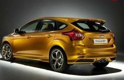 4 399 р. Спойлер ST Ford Focus 3 хэтчбэк дорестайлинг (2010-2015) (Неокрашенный)  с доставкой в г. Керчь. Увеличить фотографию 2