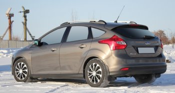 9 249 р. Комплект рейлингов АПС  Ford Focus  3 (2010-2019) хэтчбэк дорестайлинг, хэтчбэк рестайлинг (Черные, без поперечин)  с доставкой в г. Керчь. Увеличить фотографию 3