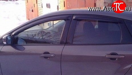 999 р. Комплект дефлекторов окон (ветровиков) 4 шт. Russtal Ford Focus 3 хэтчбэк дорестайлинг (2010-2015)  с доставкой в г. Керчь