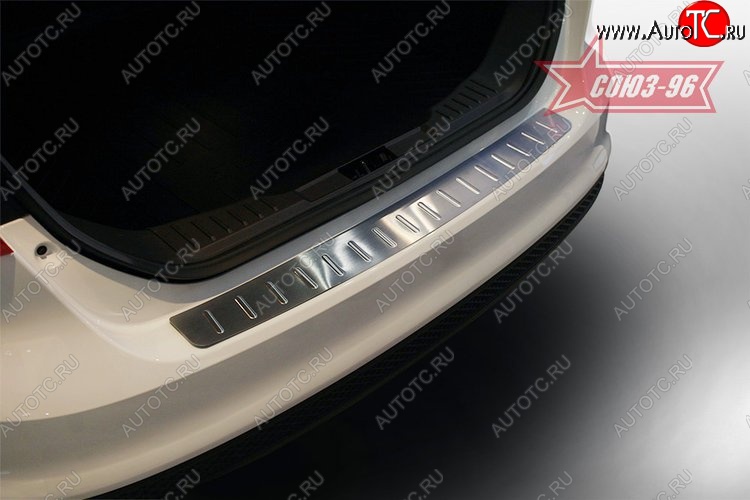 1 529 р. Накладка на задний бампер Souz-96 (штампованная) Ford Focus 3 седан рестайлинг (2014-2019)  с доставкой в г. Керчь