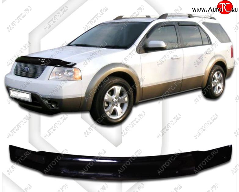 2 079 р. Дефлектор капота CA-Plastic  Ford Freestyle (2004-2007) (Classic черный, Без надписи)  с доставкой в г. Керчь