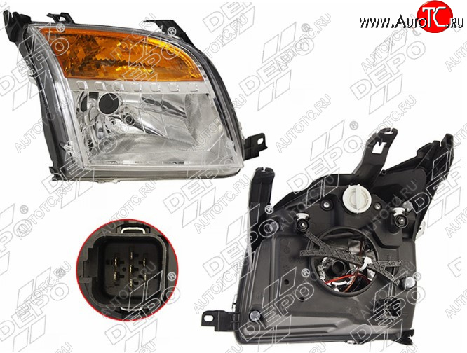 13 249 р. Передняя правая фара DEPO (с корректором)  Ford Fusion  1 (2005-2012)  рестайлинг, хэтчбэк  с доставкой в г. Керчь