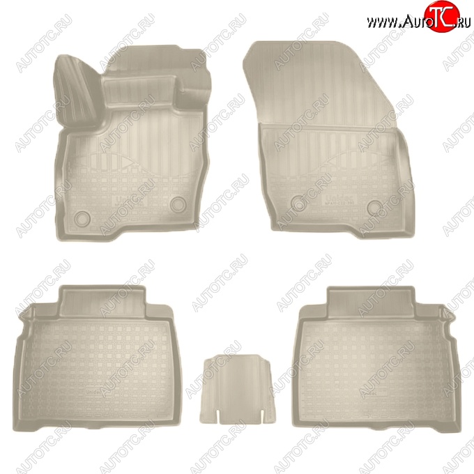3 089 р. Коврики салонные Noplast (3D)  Ford Galaxy  CK,CD390 (2014-2019) дорестайлинг (Бежевые)  с доставкой в г. Керчь