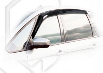 Дефлектора окон CA-Plastiс Ford Galaxy 2 дорестайлинг (2006-2010) (Classic полупрозрачный, Без хром.молдинга)