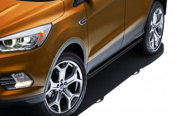 15 849 р. Защита порогов Slitkoff (d57)  Ford Kuga  2 (2016-2019) рестайлинг (Нержавейка, Полированная)  с доставкой в г. Керчь. Увеличить фотографию 2
