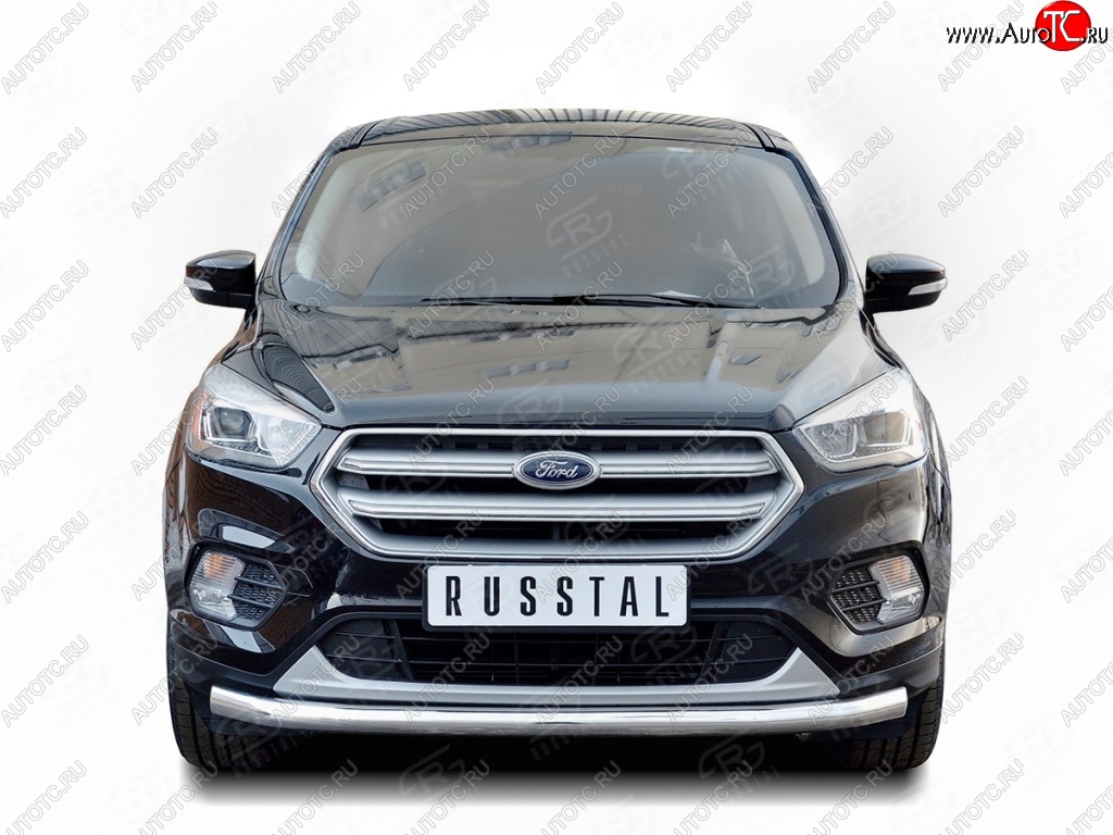 16 849 р. Защита переднего бампера (Ø63 мм, нержавейка) SLITKOFF Ford Kuga 2 рестайлинг (2016-2019)  с доставкой в г. Керчь