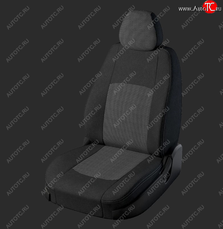 4 499 р. Чехлы для сидений Lord Autofashion Турин (жаккард, спинка и сиденье 60/40, 3 Г-образных подголовника) Ford Kuga 2 дорестайлинг (2013-2016) (Черный, вставка Тома Серый)  с доставкой в г. Керчь