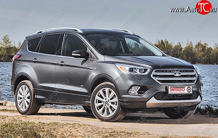 6 999 р. Рейлинги крыши OE Style  Ford Kuga  2 (2013-2019) дорестайлинг, рестайлинг (Цвет серебристый)  с доставкой в г. Керчь