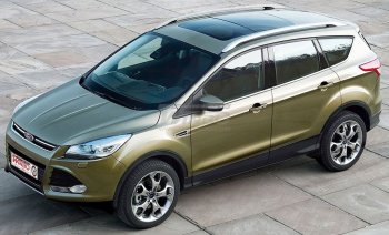 6 999 р. Рейлинги крыши OE Style  Ford Kuga  2 (2013-2019) дорестайлинг, рестайлинг (Цвет серебристый)  с доставкой в г. Керчь. Увеличить фотографию 2