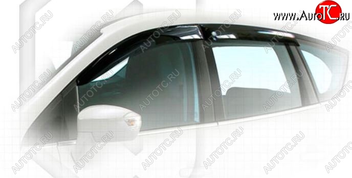 2 199 р. Дефлектора окон CA-Plastiс Ford Kuga 1 (2008-2013) (Classic полупрозрачный, Без хром.молдинга)  с доставкой в г. Керчь