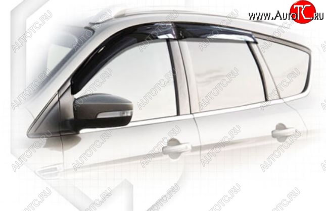 2 099 р. Дефлектора окон CA-Plastiс Ford Kuga 2 дорестайлинг (2013-2016) (Classic полупрозрачный, Без хром.молдинга)  с доставкой в г. Керчь