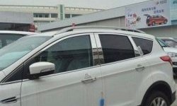 13 299 р. Накладки на окна и стойки дверей СТ Ford Kuga 2 дорестайлинг (2013-2016) (Неокрашенные)  с доставкой в г. Керчь. Увеличить фотографию 3