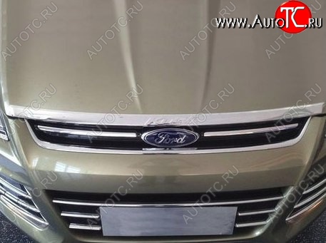 3 599 р. Накладка на капот СТ Ford Kuga 2 дорестайлинг (2013-2016)  с доставкой в г. Керчь