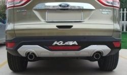 Накладка на задний бампер CT Ford Kuga 2 дорестайлинг (2013-2016)