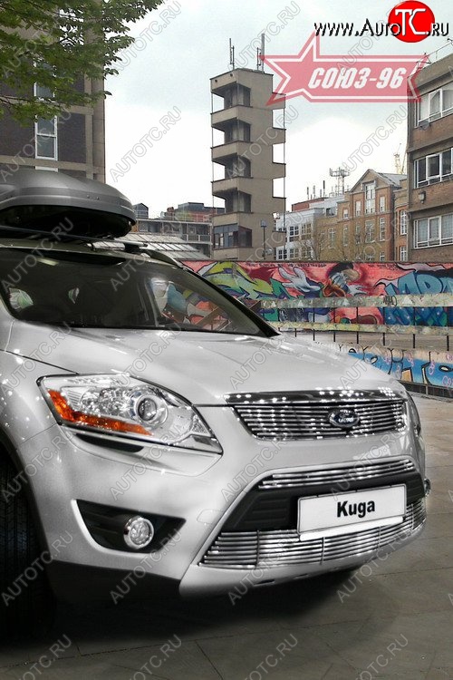 5 579 р. Декоративная вставка воздухозаборника в бампер Souz-96 Ford Kuga 1 (2008-2013)  с доставкой в г. Керчь