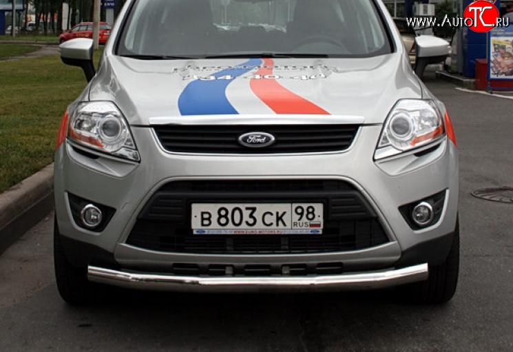 11 924 р. Одинарная защита переднего бампера диаметром 60 мм Novline Ford Kuga 1 (2008-2013)  с доставкой в г. Керчь