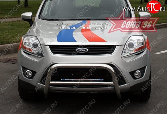 11 564 р. Защита переднего бампера Souz-96 (d60) Ford Kuga 1 (2008-2013)  с доставкой в г. Керчь