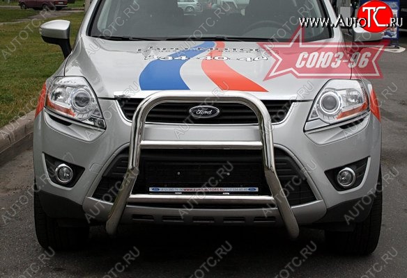 13 499 р. Защита переднего бампера Souz-96 (d60) Ford Kuga 1 (2008-2013)  с доставкой в г. Керчь