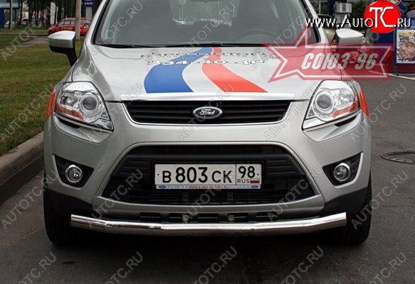 12 374 р. Защита переднего бампера одинарная Souz-96 (d76). Ford Kuga 1 (2008-2013)  с доставкой в г. Керчь