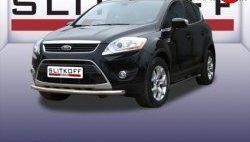 Одинарная защита переднего бампера из трубы диаметром 57 мм Slitkoff Ford Kuga  1 (2008-2013)