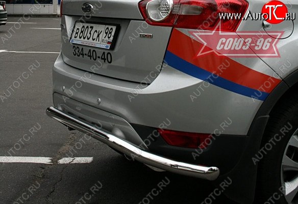 11 114 р. Защита заднего бампера Souz-96 (d60) Ford Kuga 1 (2008-2013)  с доставкой в г. Керчь