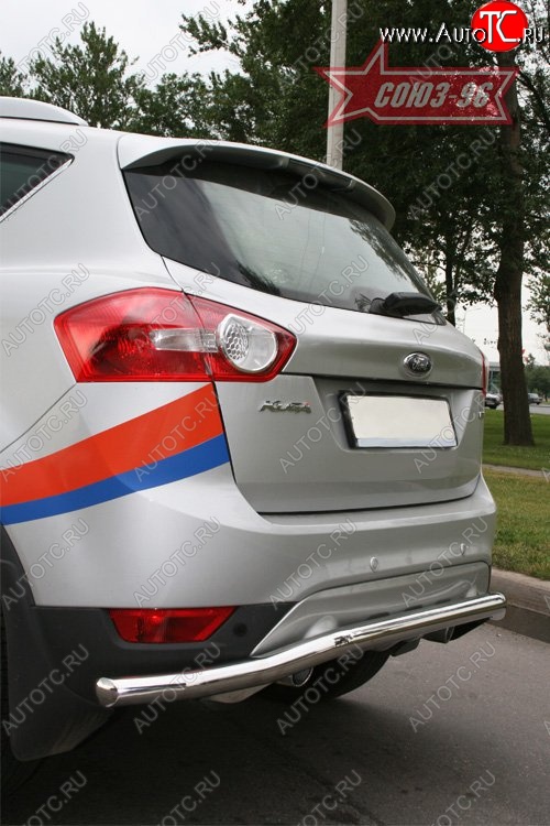 11 114 р. Защита заднего бампера Souz-96 (d60) Ford Kuga 1 (2008-2013)  с доставкой в г. Керчь