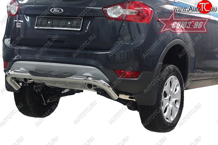 16 649 р. Защита заднего бампера с проступью Souz-96 (d76) Ford Kuga 1 (2008-2013)  с доставкой в г. Керчь