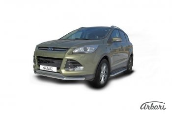12 869 р. Защита переднего бампера Arbori (нержавейка, 1 труба d57 mm) Ford Kuga 2 дорестайлинг (2013-2016)  с доставкой в г. Керчь. Увеличить фотографию 2