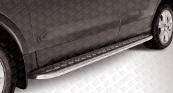 Широкая защита порогов Slitkoff (d57, с листом) Ford Kuga 2 дорестайлинг (2013-2016)