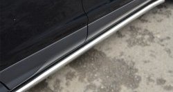 69 999 р. Защита порогов из круглой трубы диаметром 63 мм Russtal Ford Kuga 2 дорестайлинг (2013-2016) (Защита порогов с со скосами на торцах (вариант 1))  с доставкой в г. Керчь. Увеличить фотографию 3