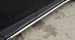 69 999 р. Защита порогов из круглой трубы диаметром 63 мм Russtal Ford Kuga 2 дорестайлинг (2013-2016) (Защита порогов с со скосами на торцах (вариант 1))  с доставкой в г. Керчь. Увеличить фотографию 6