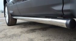 69 999 р. Защита порогов из круглой трубы диаметром 63 мм Russtal Ford Kuga 2 дорестайлинг (2013-2016) (Защита порогов с со скосами на торцах (вариант 1))  с доставкой в г. Керчь. Увеличить фотографию 8