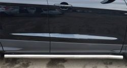 69 999 р. Защита порогов из круглой трубы диаметром 63 мм Russtal Ford Kuga 2 дорестайлинг (2013-2016) (Защита порогов с со скосами на торцах (вариант 1))  с доставкой в г. Керчь. Увеличить фотографию 9