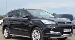 24 649 р. Широкая защита порогов SLITKOFF  Ford Kuga  2 (2013-2016) дорестайлинг  с доставкой в г. Керчь. Увеличить фотографию 3