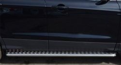 Широкая защита порогов SLITKOFF Ford Kuga 2 дорестайлинг (2013-2016)