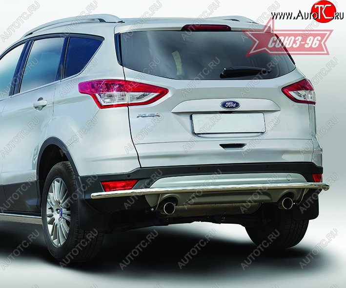 14 264 р. Защита заднего бампера Souz-96 (d42) Long Ford Kuga 2 дорестайлинг (2013-2016)  с доставкой в г. Керчь