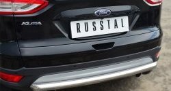 13 449 р. Одинарная защита заднего бампера из трубы диаметром 63 мм SLITKOFF Ford Kuga 2 дорестайлинг (2013-2016)  с доставкой в г. Керчь. Увеличить фотографию 2