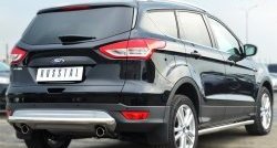 13 449 р. Одинарная защита заднего бампера из трубы диаметром 63 мм SLITKOFF Ford Kuga 2 дорестайлинг (2013-2016)  с доставкой в г. Керчь. Увеличить фотографию 4