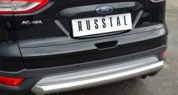 13 949 р. Одинарная защита заднего бампера из трубы диаметром 76 мм SLITKOFF Ford Kuga 2 дорестайлинг (2013-2016)  с доставкой в г. Керчь. Увеличить фотографию 2