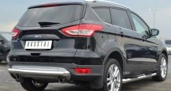 13 949 р. Одинарная защита заднего бампера из трубы диаметром 76 мм SLITKOFF Ford Kuga 2 дорестайлинг (2013-2016)  с доставкой в г. Керчь. Увеличить фотографию 3