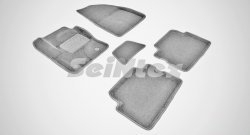Износостойкие коврики в салон SeiNtex Premium 3D 4 шт. (ворсовые, серые) Ford Kuga  2 (2013-2016) дорестайлинг