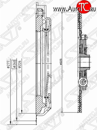 10 499 р. Комплект сцепления SAT  Ford Maverick  TM1 (2000-2007), KIA Sportage  1 JA (1993-2006), Mazda 323/Familia  седан (1998-2004), Mazda 6  GH (2007-2012), Mazda Capella  GF (1997-1999), Mazda MPV  LW (1999-2006)  с доставкой в г. Керчь