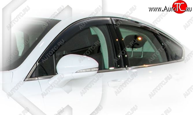 2 099 р. Дефлектора окон CA-Plastiс Ford Mondeo MK5 CD391 дорестайлинг седан (2014-2018) (Classic полупрозрачный, Без хром.молдинга)  с доставкой в г. Керчь