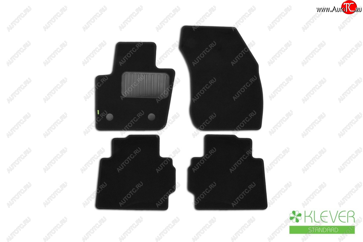 6 949 р. Коврики в салон Klever Standard (текстиль) Ford Mondeo MK5 CD391 дорестайлинг седан (2014-2018) (Черные)  с доставкой в г. Керчь