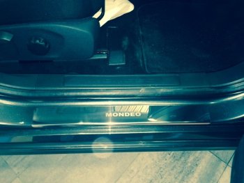 2 179 р. Накладки порожков салона INOX Ford Mondeo MK5 CD391 дорестайлинг седан (2014-2018) (Нержавеющая сталь)  с доставкой в г. Керчь. Увеличить фотографию 4