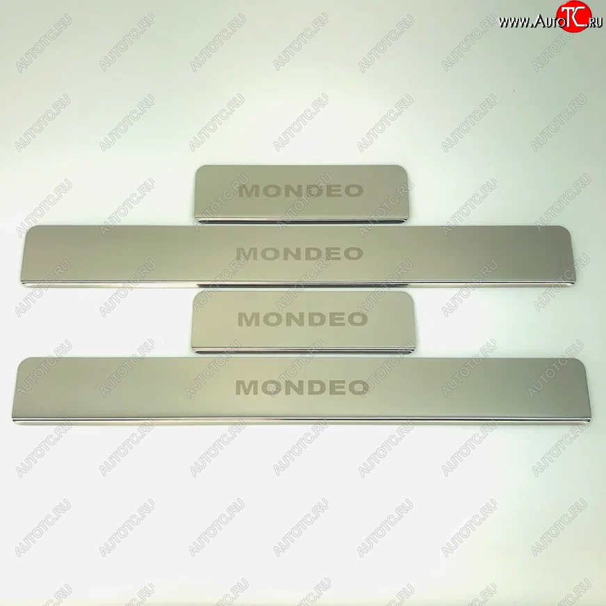 2 179 р. Накладки порожков салона INOX Ford Mondeo MK5 CD391 дорестайлинг седан (2014-2018) (Нержавеющая сталь)  с доставкой в г. Керчь