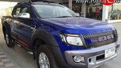 22 299 р. Комплект накладок на колёсные арки Bushwacker Ford Ranger DoubleCab дорестайлинг (2011-2016) (без крепежа, Неокрашенные)  с доставкой в г. Керчь. Увеличить фотографию 4