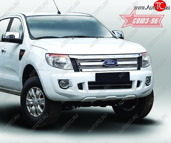 4 994 р. Декоративные элементы решетки радиатора Souz-96 (d16) Ford Ranger RapCab дорестайлинг (2011-2016)  с доставкой в г. Керчь