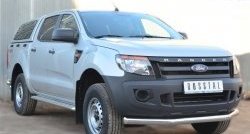 16 499 р. Одинарная защита переднего бампера диаметром 76 мм SLITKOFF  Ford Ranger ( DoubleCab,  RapCab) (2011-2016) дорестайлинг  с доставкой в г. Керчь. Увеличить фотографию 4